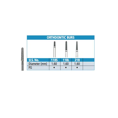 18 Fluted Orthodontic Carbide Burs