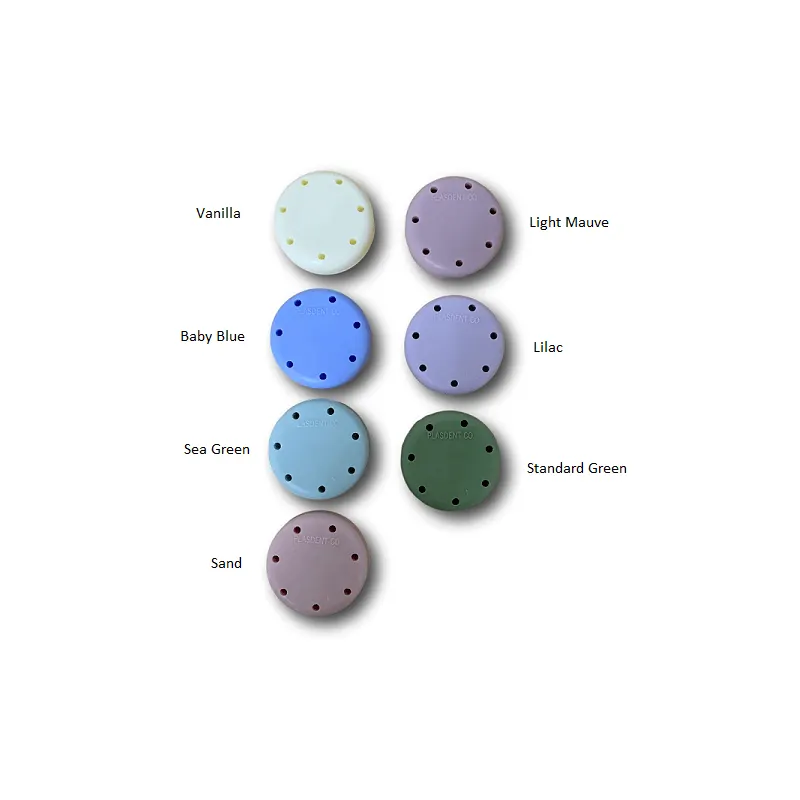 7-Hole Magnetic Round Bur Blocks | Pastel Colors