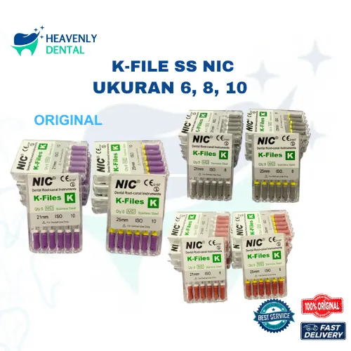 K File Nic SS 21mm 25mm | K-File Stainless Steel Original