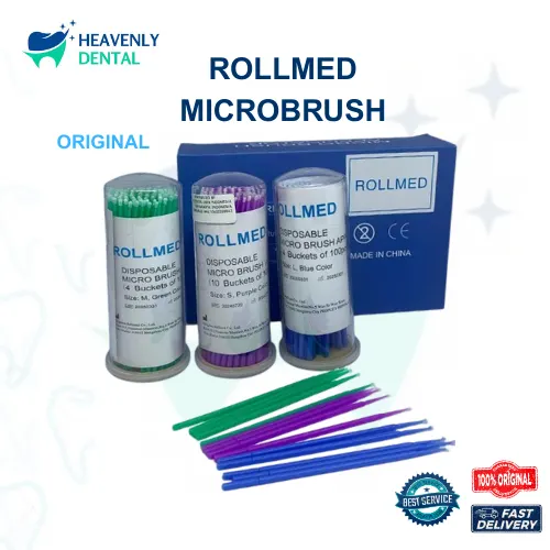 Rollmed Microbrush | Brush Bonding Micro Aplicator | Brush Micro Size S 100 Pcs