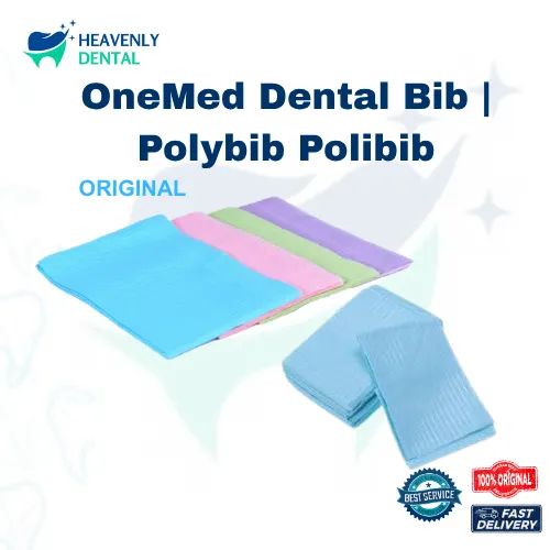 OneMed Dental Bib, Celemek Apron Pasien Isi 125 pcs Polybib Polibib