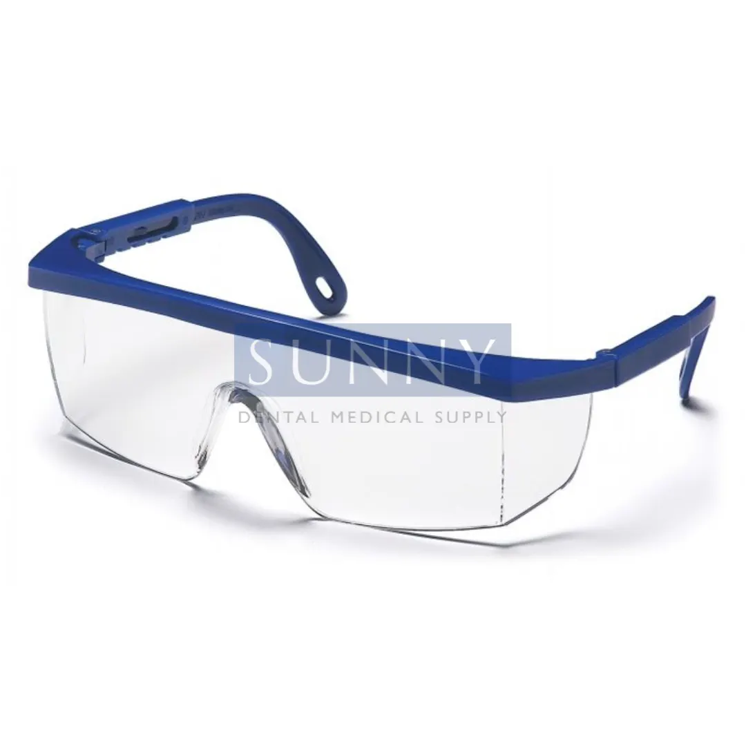Protective Eyewear – Clear with Blue Frame