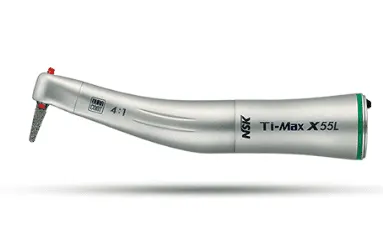 NSK Ti-Max X55 Titanium Non Optic E Type Contra Angle Prophy Hpce 4:1 Reduction For IPR, EVA/Profin tips