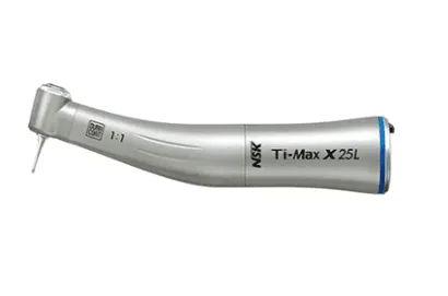 NSK Ti-Max X25 Titanium Non-Optic E Type Contra Angle handpiece 1:1 Speed ratio For CA burs