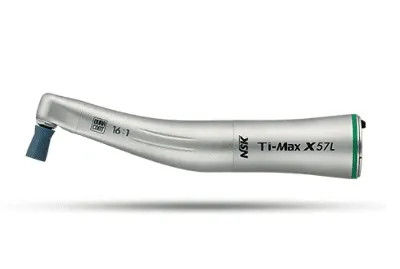 NSK Ti-Max X57L Titanium Optic Contra Angle Prophy Hpiece 16:1 Reduction / Screw In cups & Brushes
