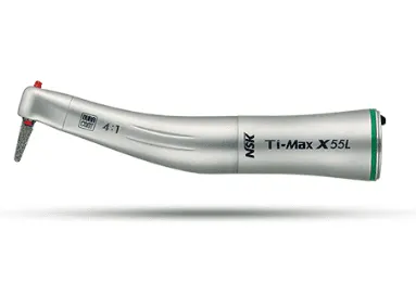 NSK Ti-Max X55L Titanium Optic E Type Lux Contra Angle Prophy Hpce 4:1 Reduction For IPR, EVA/Profin tips
