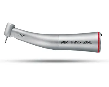 NSK Ti-Max Z84L Contra Angle/ Mini Head Red Band 1:4.5/ LED/ Titanium/ UP chuck/ Int. Water