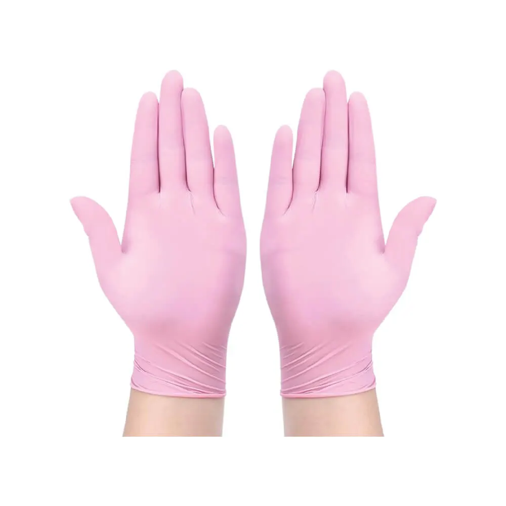 Nitrilne roze rukavice