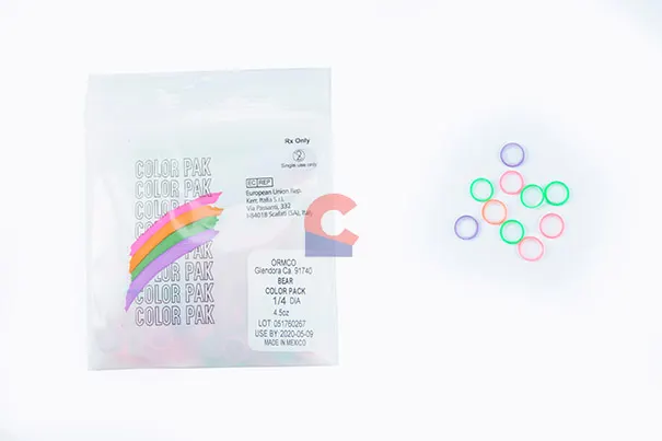 Ormco Elastics Bear- Colored 4.5oz 1/4