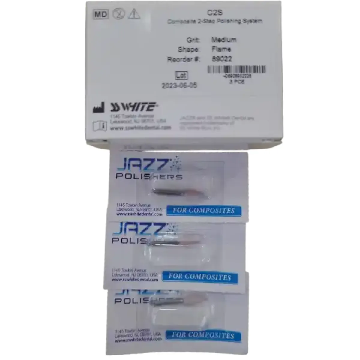 JAZZ RA COMPOSITE POLISHER 2 STEP C2S MEDIUM FLAME – 3 PACK