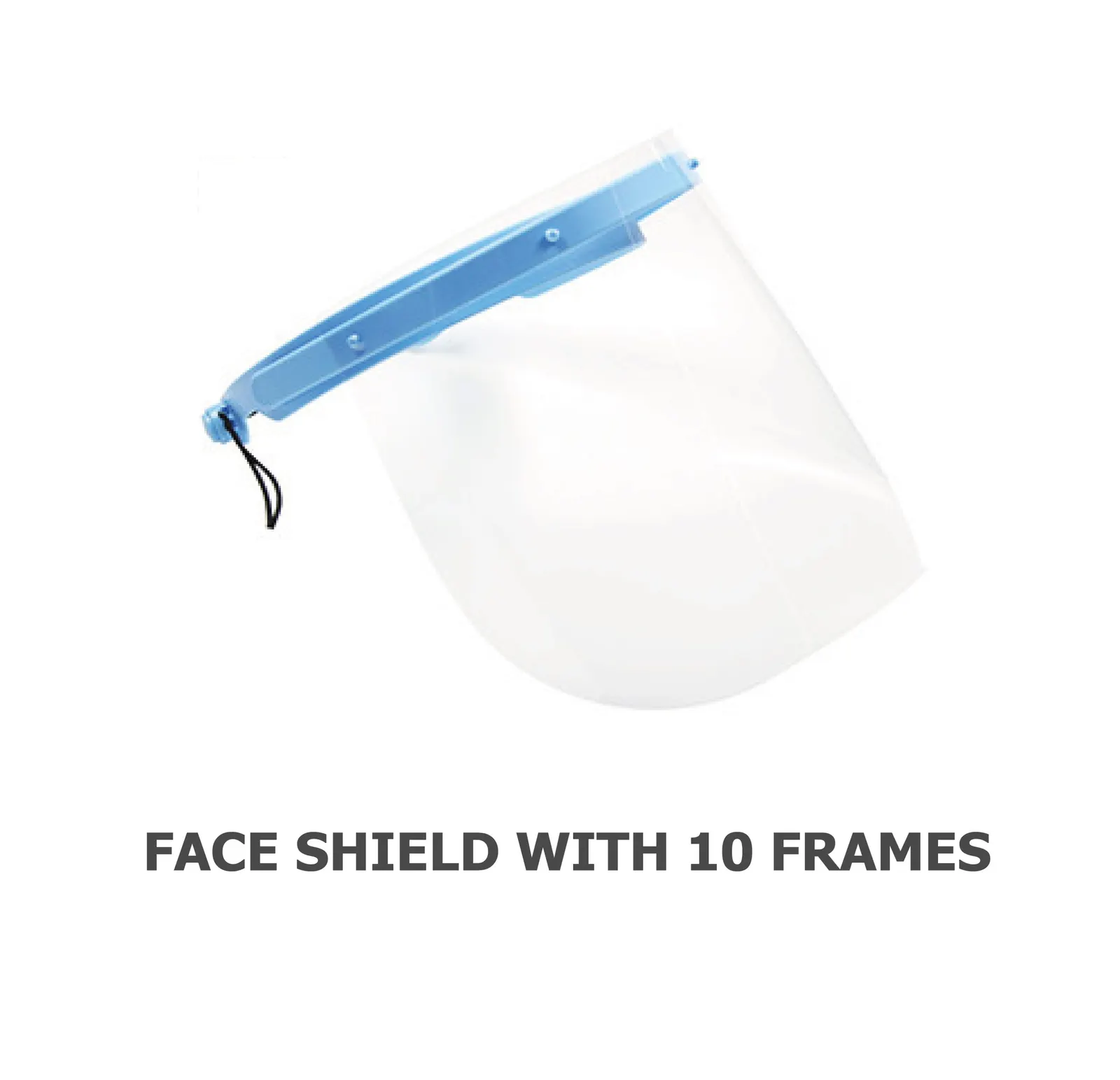 FACE SHIELD WITH FRAME + (10 SHIELDS)