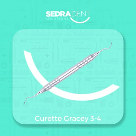 Curette Gracey Anatomical hollow handle 10mm 3-4