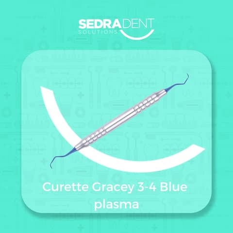 Curette Gracey Anatomical hollow handle 10mm with plasma 3-4