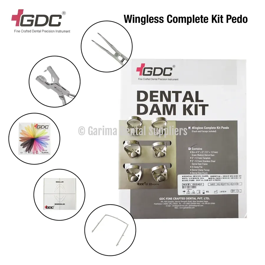 GDC Rubber Dam Kit #DDKP Wingless (Pedo)