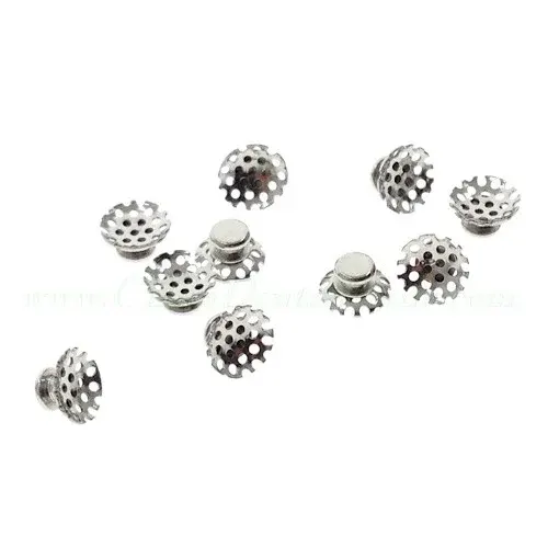 United Dental Lingual Button w/ Holes- pkt of 10 pcs