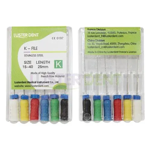Lusterdent Stainless Steel K-Files 25mm #40