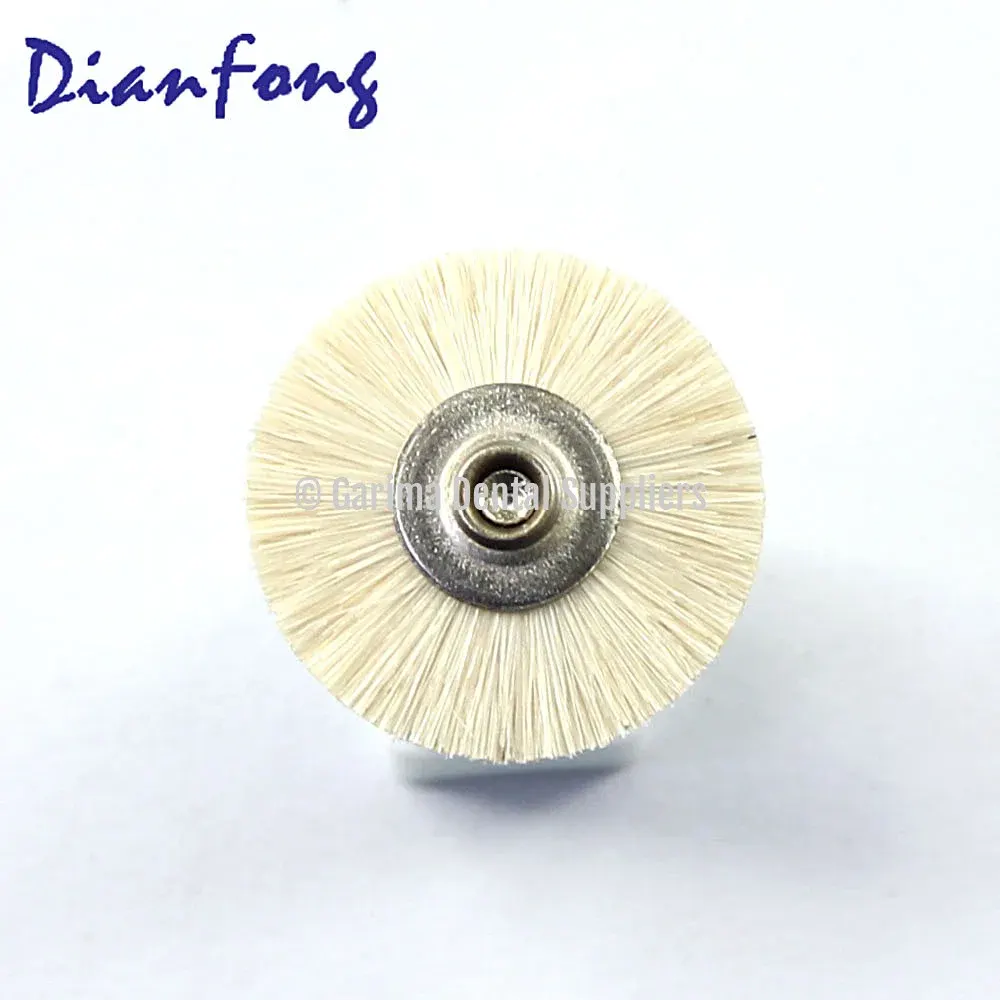 Dian Fong Polishing Brush Wheel Shape White Goat Hair