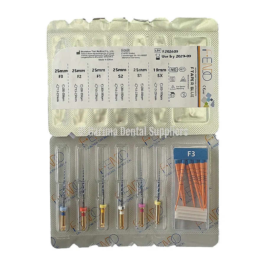 F-Endo Rotary Files – F TAPER BLUE /W Gutta Percha 31mm #ASST