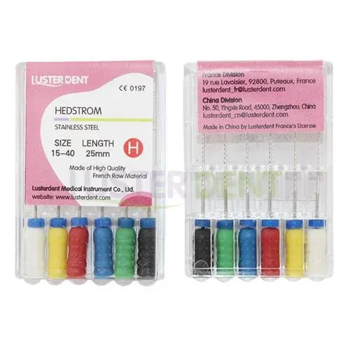 Lusterdent Stainless Steel H-Files 21mm #45/80