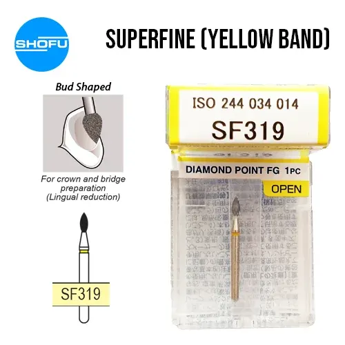 Shofu Diamond Bur FG – Bud Shape – Super Fine, SF319