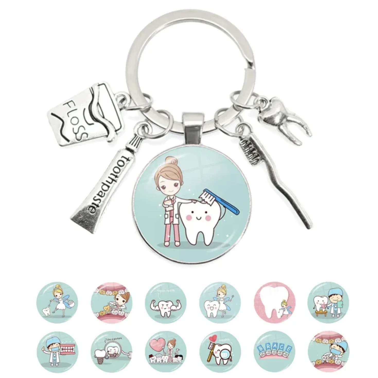 Unique Dental – Keychain – Fashionable Glass
