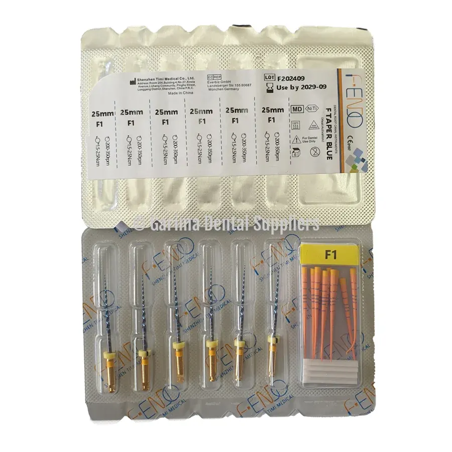 F-Endo Rotary Files – F TAPER BLUE /W Gutta Percha 25mm #F1