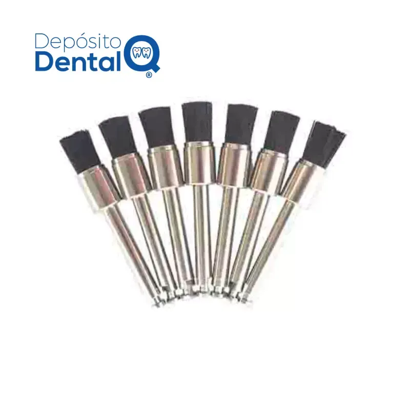 Cepillos Profilaxis Planos Cortos Negros Tamedent