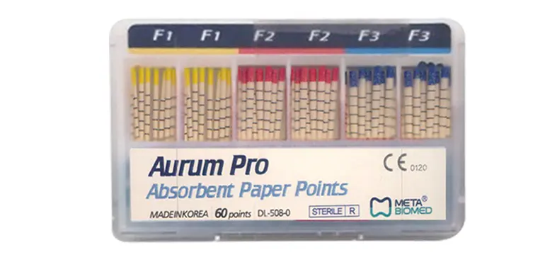 Pointes en papier forme spéciale Aurum Pro gradués : META BIOMED