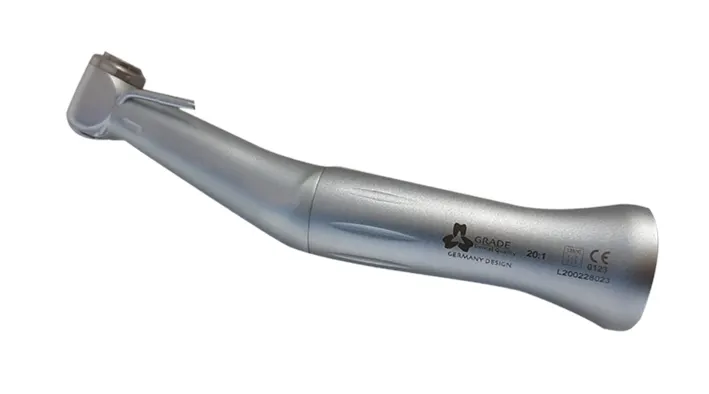 Contre angle d’implantologie bague verte réducteur 20:1 avec ou sans lumière spray externe bouton poussoir : GRADE