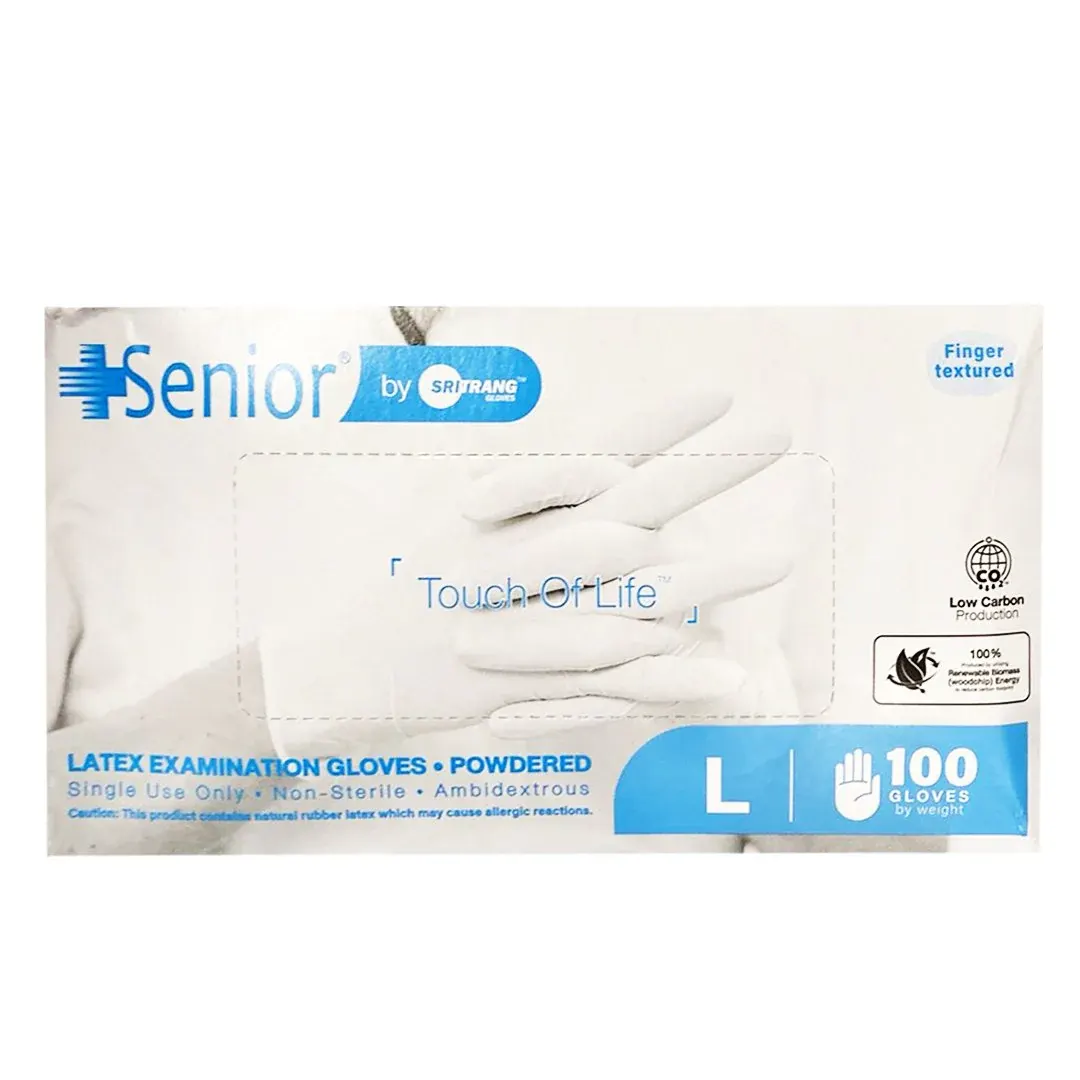 Senior Powdered Latex Examination Gloves