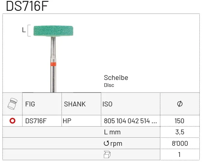 ABRASIVES Disc for pressed ceramics 150 ⌀