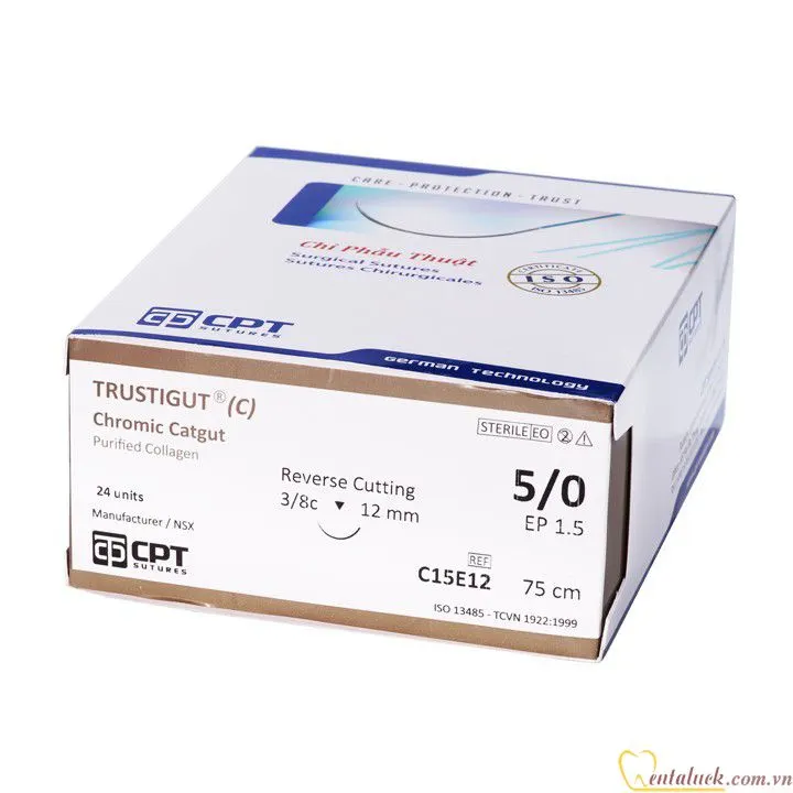 Chỉ khâu 5.0 Chromic Catgut