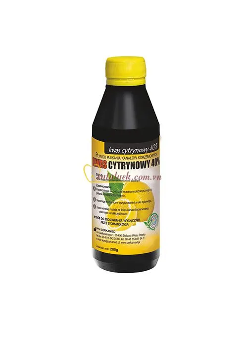 Dung dịch sát khuẩn ống tuỷ Citric Acid 40% 400g – Cerkamed