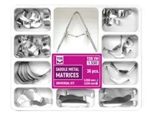 Saddle Contoured Metal Matrices. Universal Kit № 1.330 36 pcs (0.050mm) -TOR V M -Russia