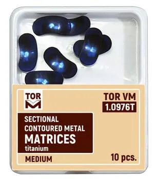 Sectional Contoured Metal Matrices Titanium, Medium 10 pcs. № 1.0976T