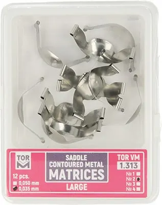 Saddle Contoured Metal Matrices large 1.313 12 pcs- №2 (0.050mm) -TOR V M-Russia