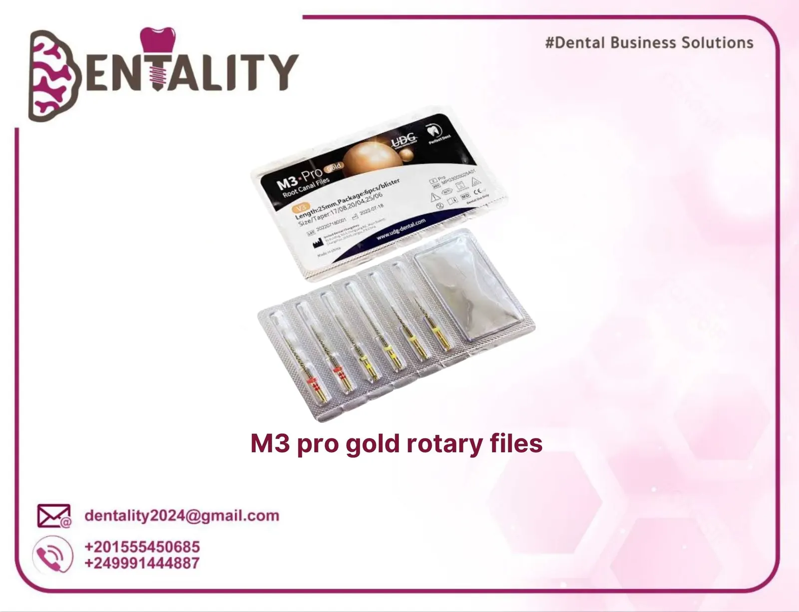 M3 pro gold rotary files