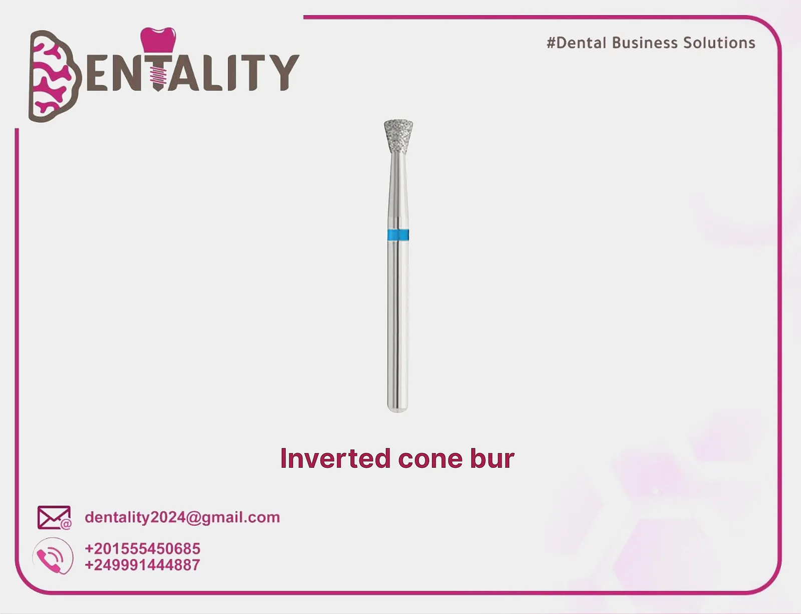 Inverted cone bur