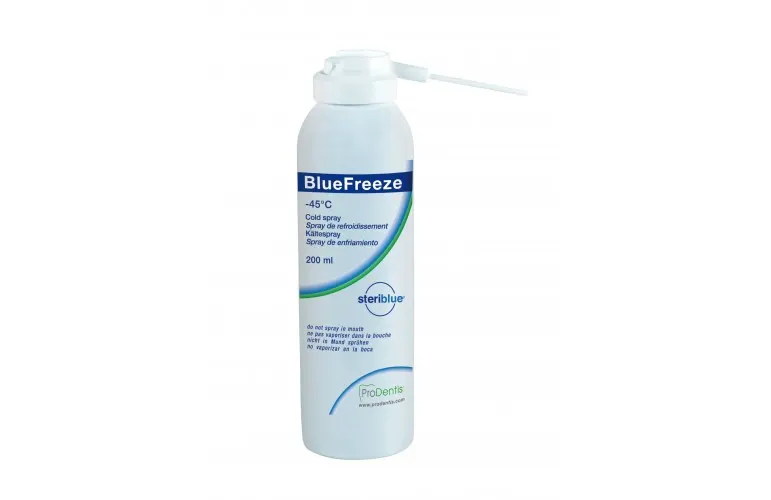 Test à froid Blue freez spray