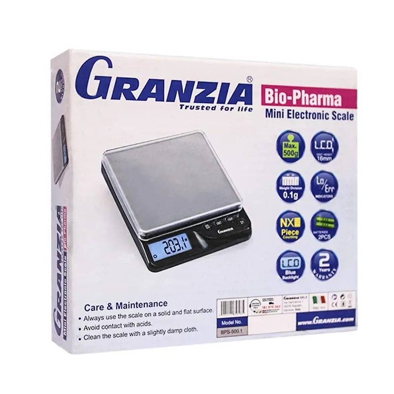 (GRANZIA) BIO-PHARMA ايطالي - ميزان جرامات 500 جرام بايو فارما