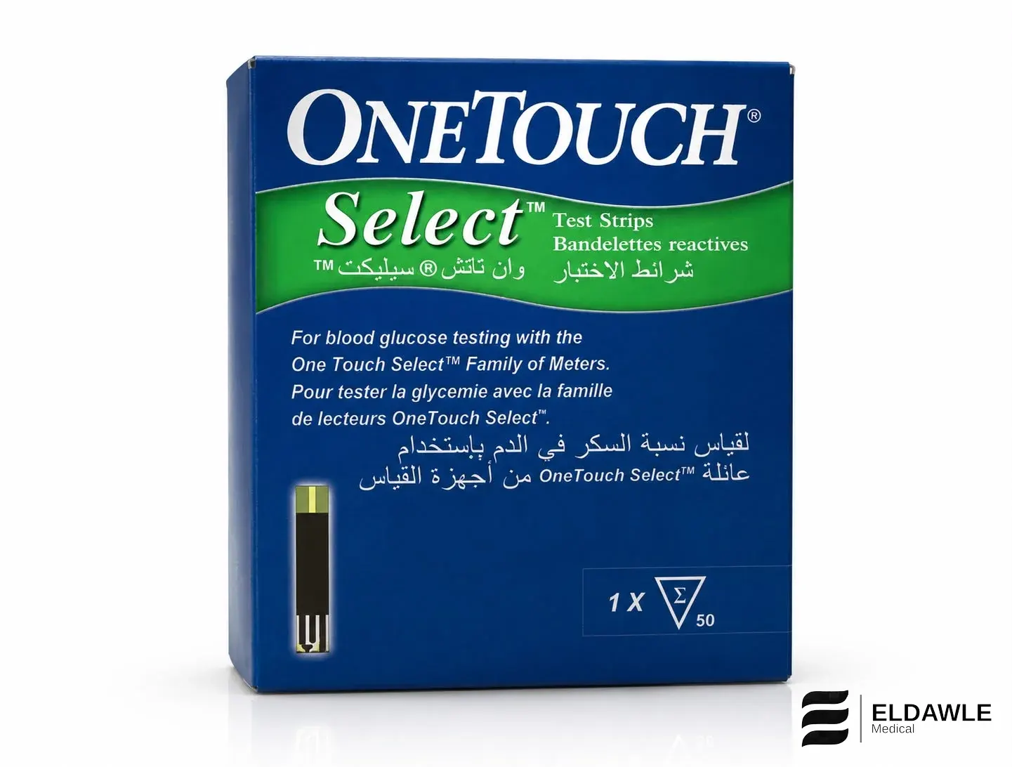 شرائط قياس السكر وان تتش سيلكت OneTouch Select Test Strips (50 شريط اختبار)