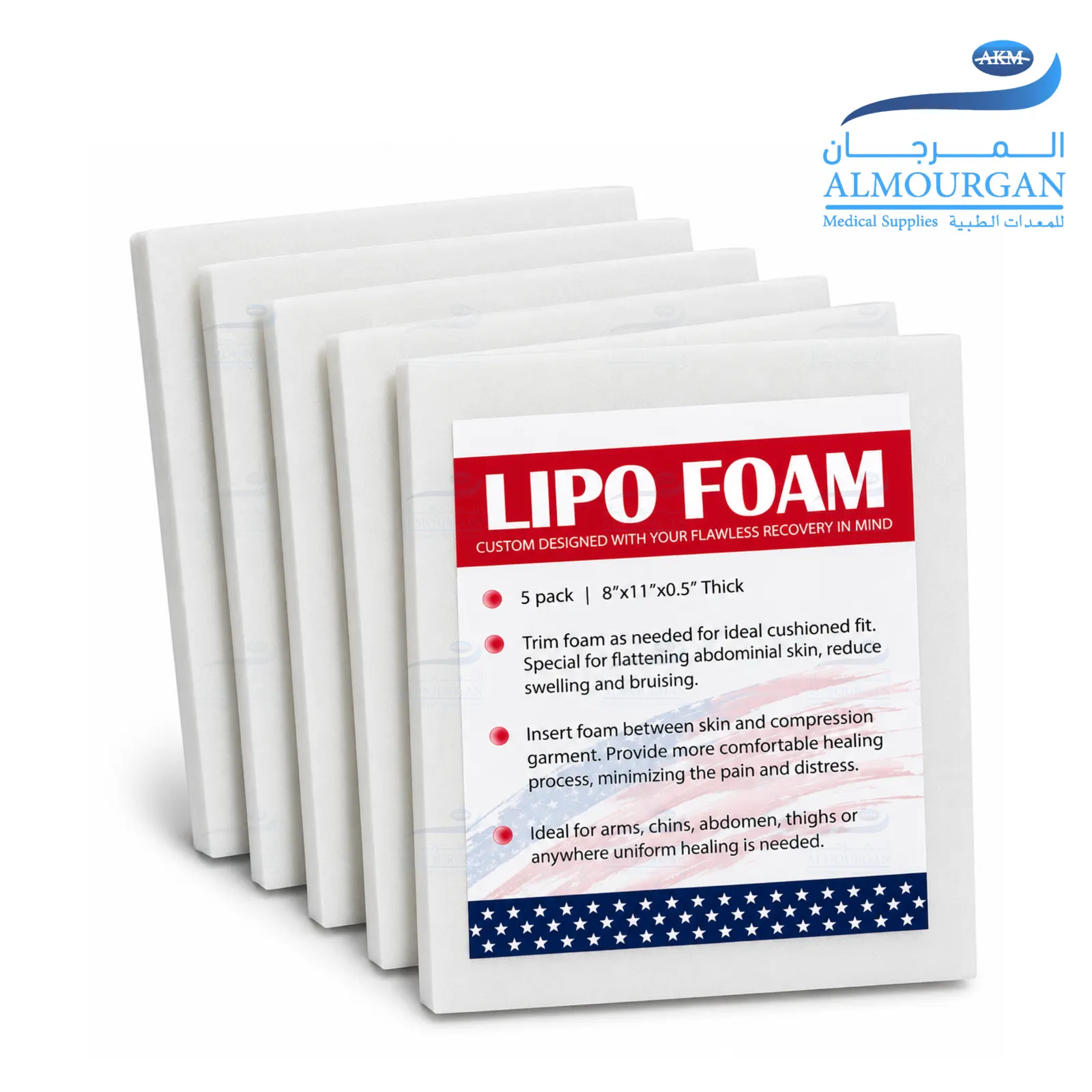 5 Pack Lipo Foam Pads | عبوة مكونة من 5 وسادات رغوية (Lipo Foam)