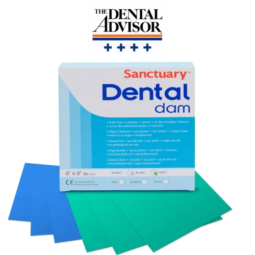 Sanctuary Rubber Dam Sheets 5*5 Heavy Blue