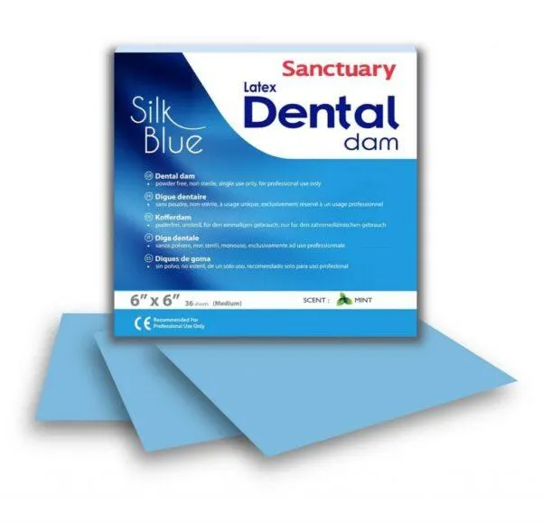 Sanctuary Silk Blue Rubber Dam Sheets 6*6