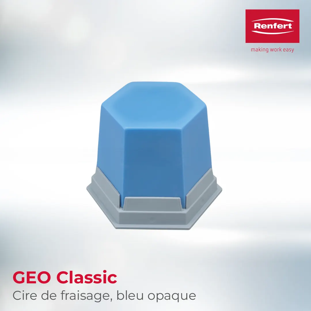 GEO Classic Cire de fraisage, Bleu opaque Renfert