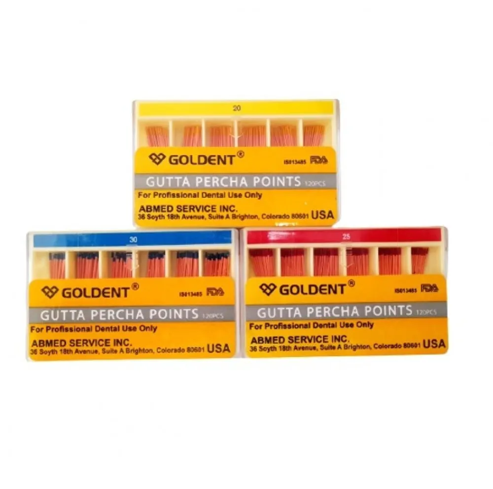GOLDENT Gutta Percha Assorted Color 120 pcs/ pack