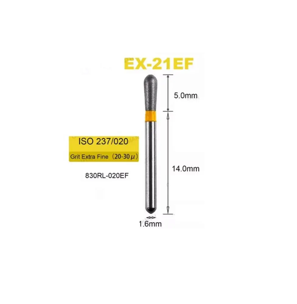 FG DIAMOND BUR ISO:237/021- (pack of 5 ) - EX-21EF