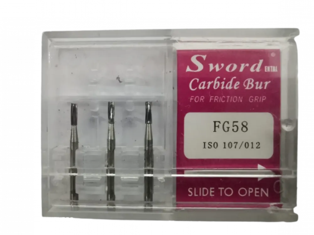 FG CARBIDE BUR SWORD ISO:107/012- ( pack of 3 ) - FG58
