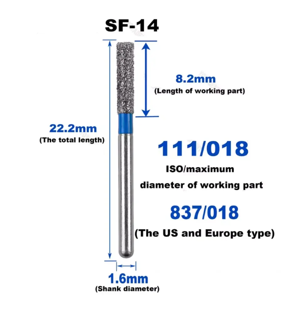 FG DIAMNID BUR ISO: 111/018-(Pack of 5 ) -SF-14