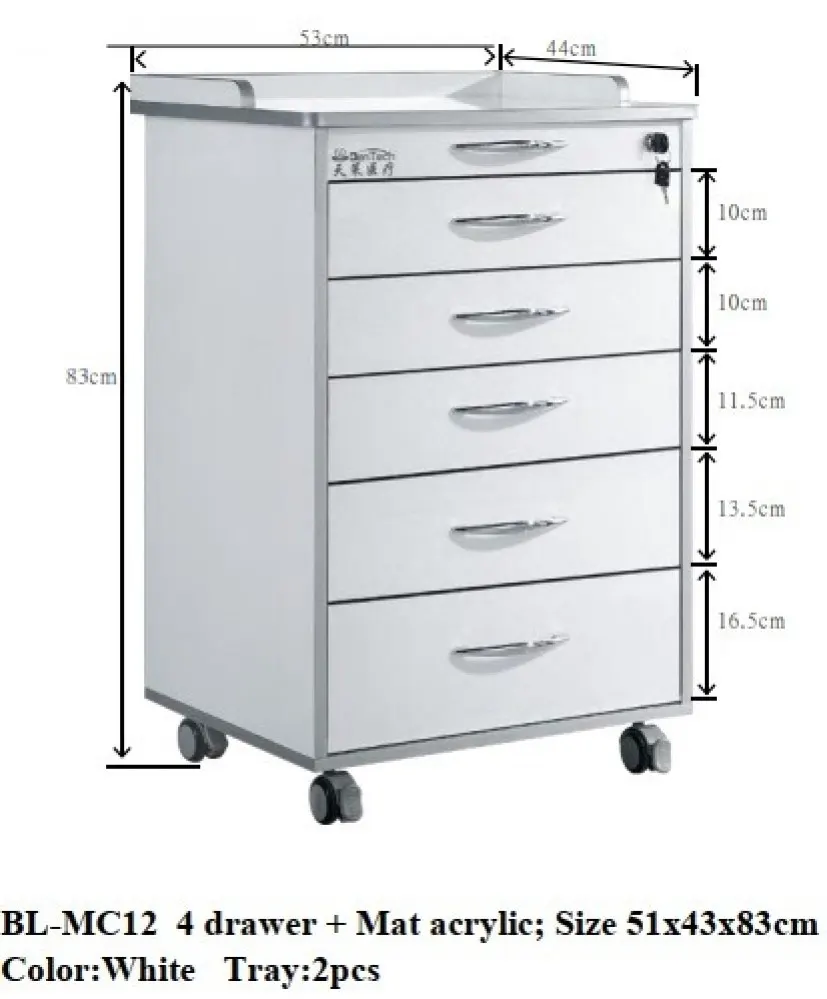 Mat acrylic; Size 51x43x83cm Color:White